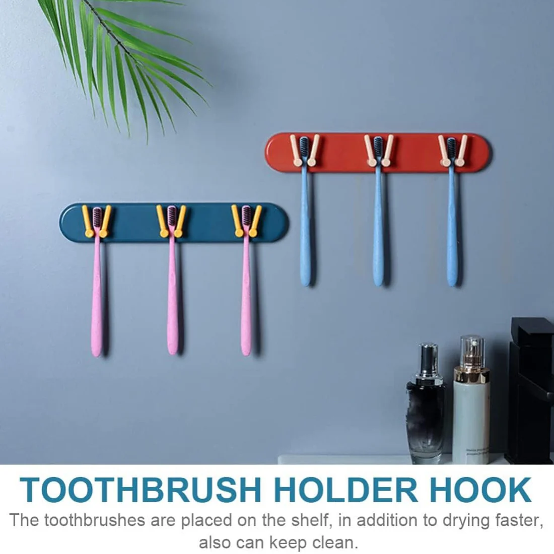 Plastic Wall Mounted Toothbrush Holder B...