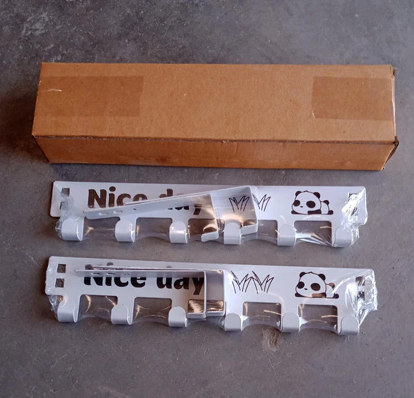 Heavy Duty Carbon Steel Door Hook Rack 6 Hooks