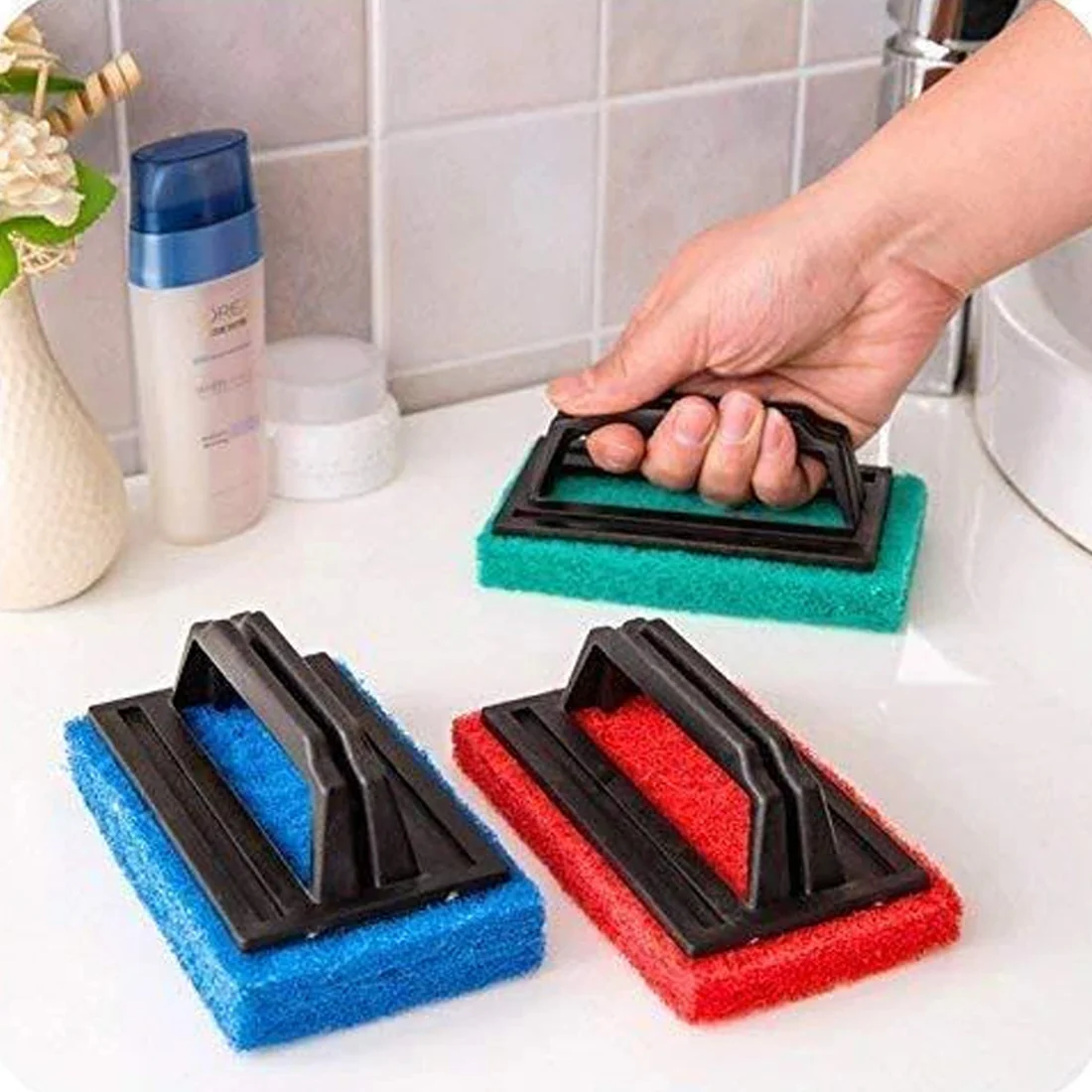 Multipurpose Handle Scrubber Brush for K...