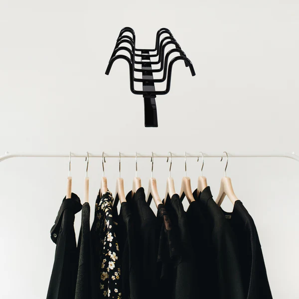 Double Row Metal Cup Holder Rack with 6 Hooks