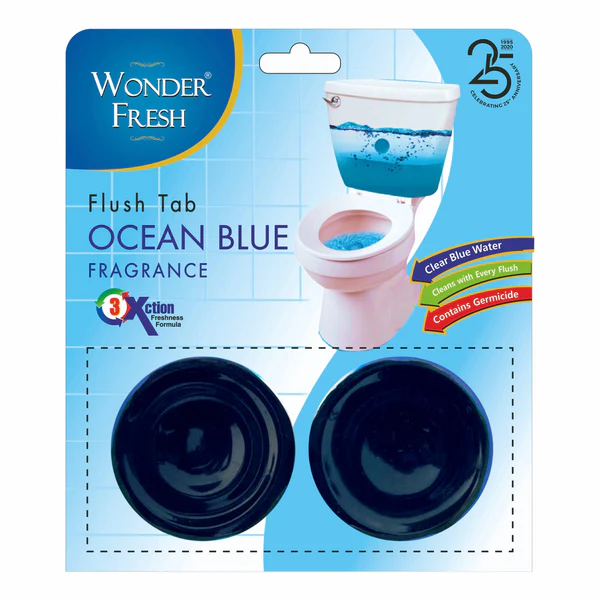 Toilet Cleaner Flush Tabs Ocean Blue Freshness 100 Gram