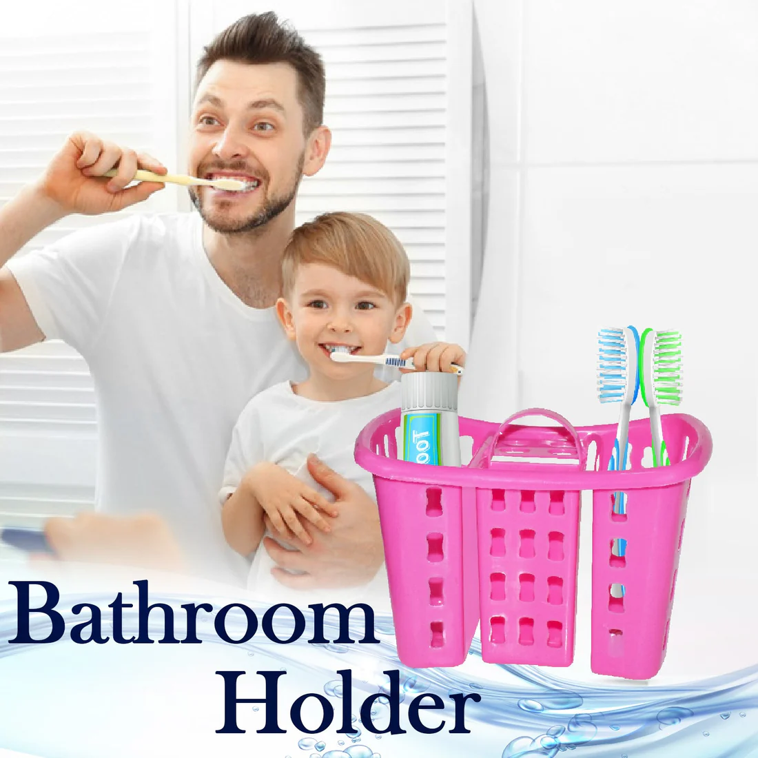 4 in 1 Toothbrush Toothpaste Bathroom Organizer Stand