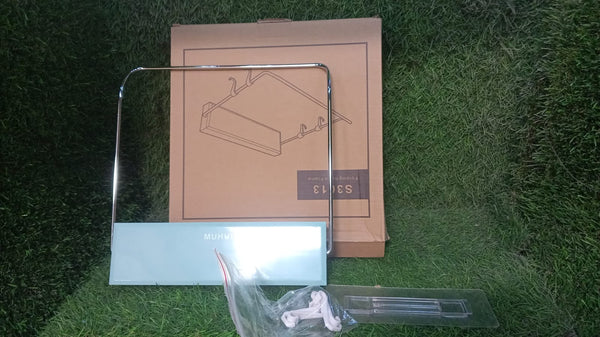 Wall Mounted Foldable Wash Basin Storage Rack