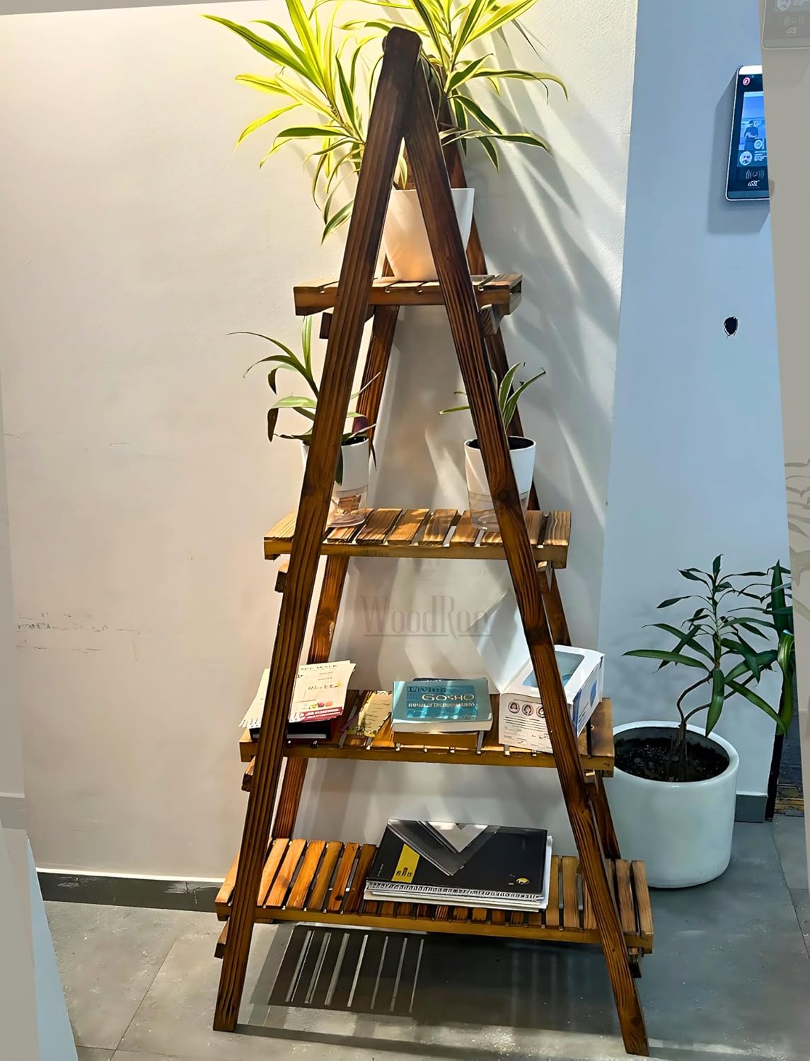 Premium 4 Tier Decor Ladder Shelf 5ft Pi...
