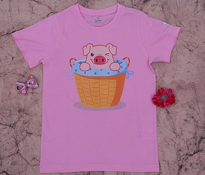 KUCHU Unisex Kids T-Shirt | Super Combed Cotton-Modal Fabric – Softer & Breathable Ultra-Soft, Lightweight Material | Unique Digital Print | Casual Wear for Boys & Girls