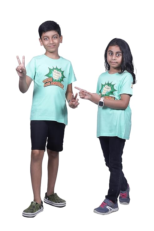 Unisex Kids Cotton Modal T Shirt Soft Br...