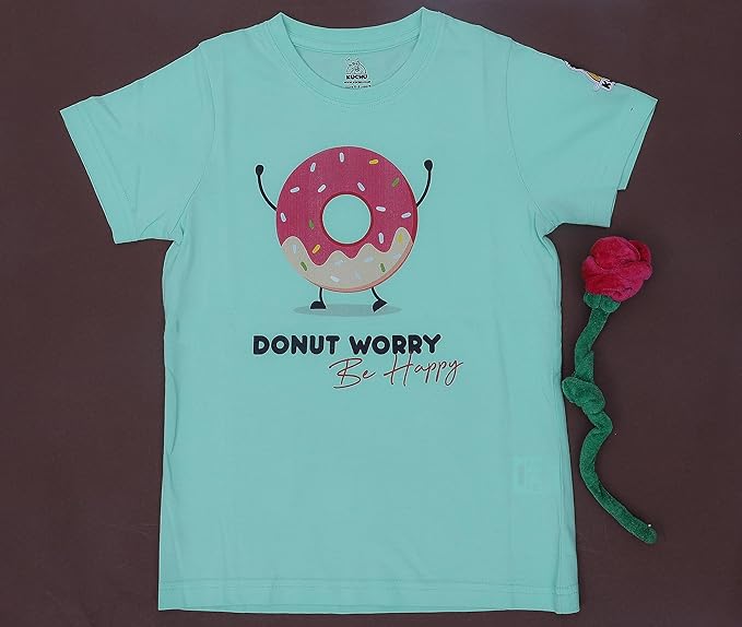 Unisex Tshirt | Made of Super Combed Cotton-Modal Natural Fiber Better Than 100% Cotton| Soft & Breathable Fabric| Unique Digitally Printed Design |Vibrant Colour | Donut_Worry