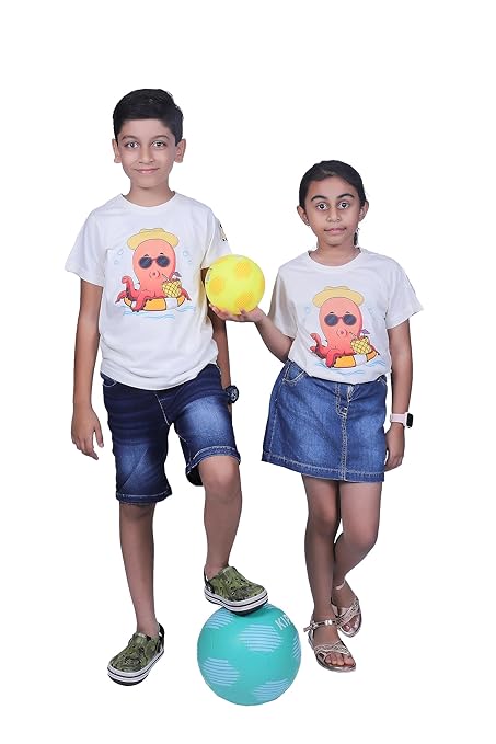 Unisex Octopus Graphic Cotton Modal T Sh...