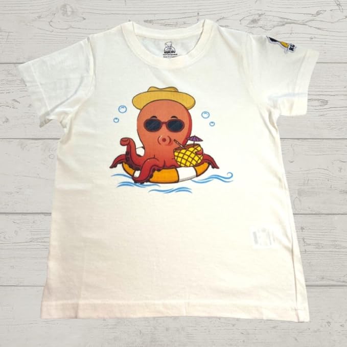 Unisex Octopus Graphic Cotton Modal T Shirt Soft Breathable Tee