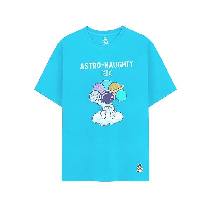 Unisex Kids’ T-Shirt – Astro Naughty Cartoon Digital Print | Soft Cotton-Modal Blend | Breathable, Comfortable & Stylish Wear for Boys & Girls
