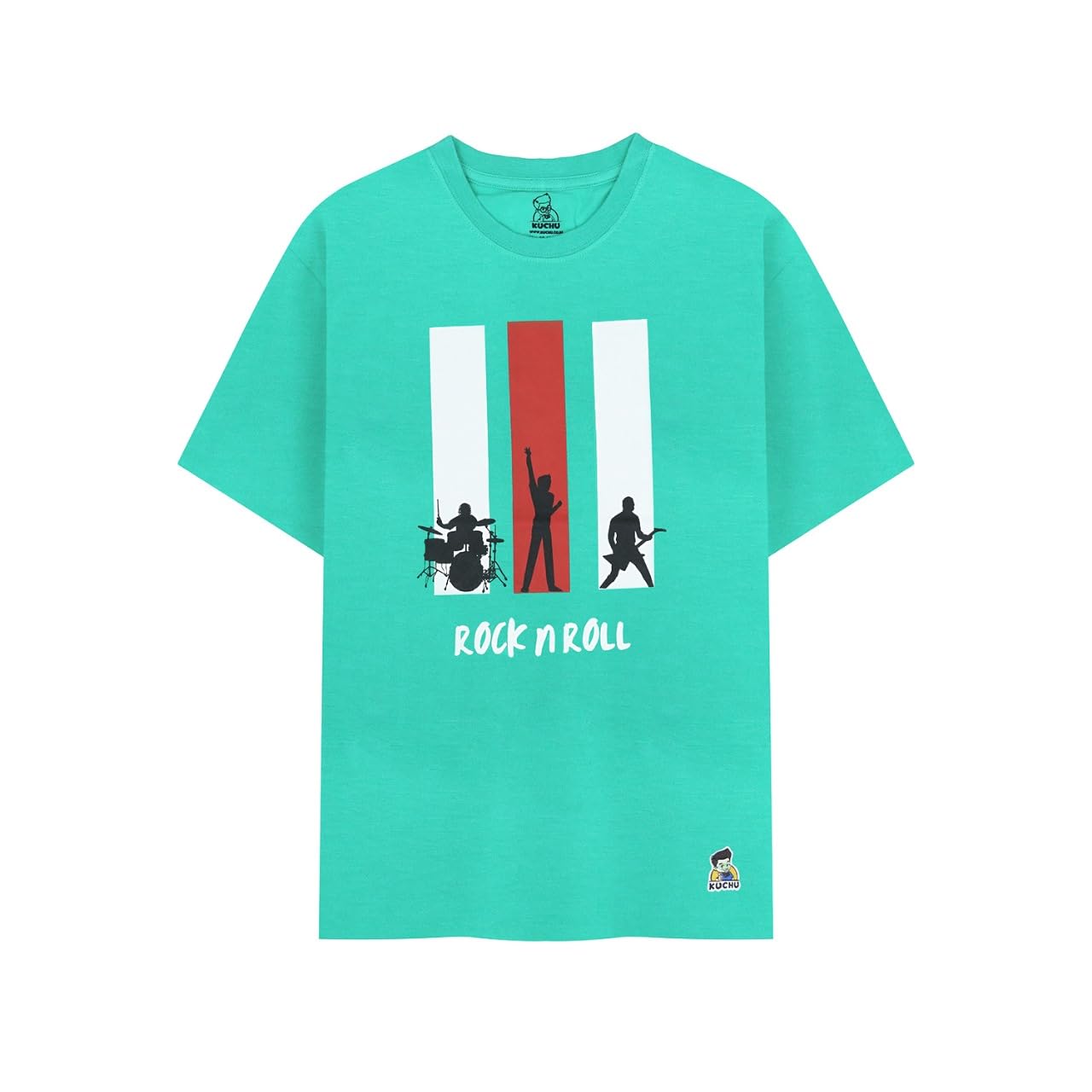 Unisex Kids’ T-Shirt  – Lime Green Rock n Roll Digital Print | Soft Cotton-Modal Blend | Breathable, Comfortable Wear for Boys & Girls