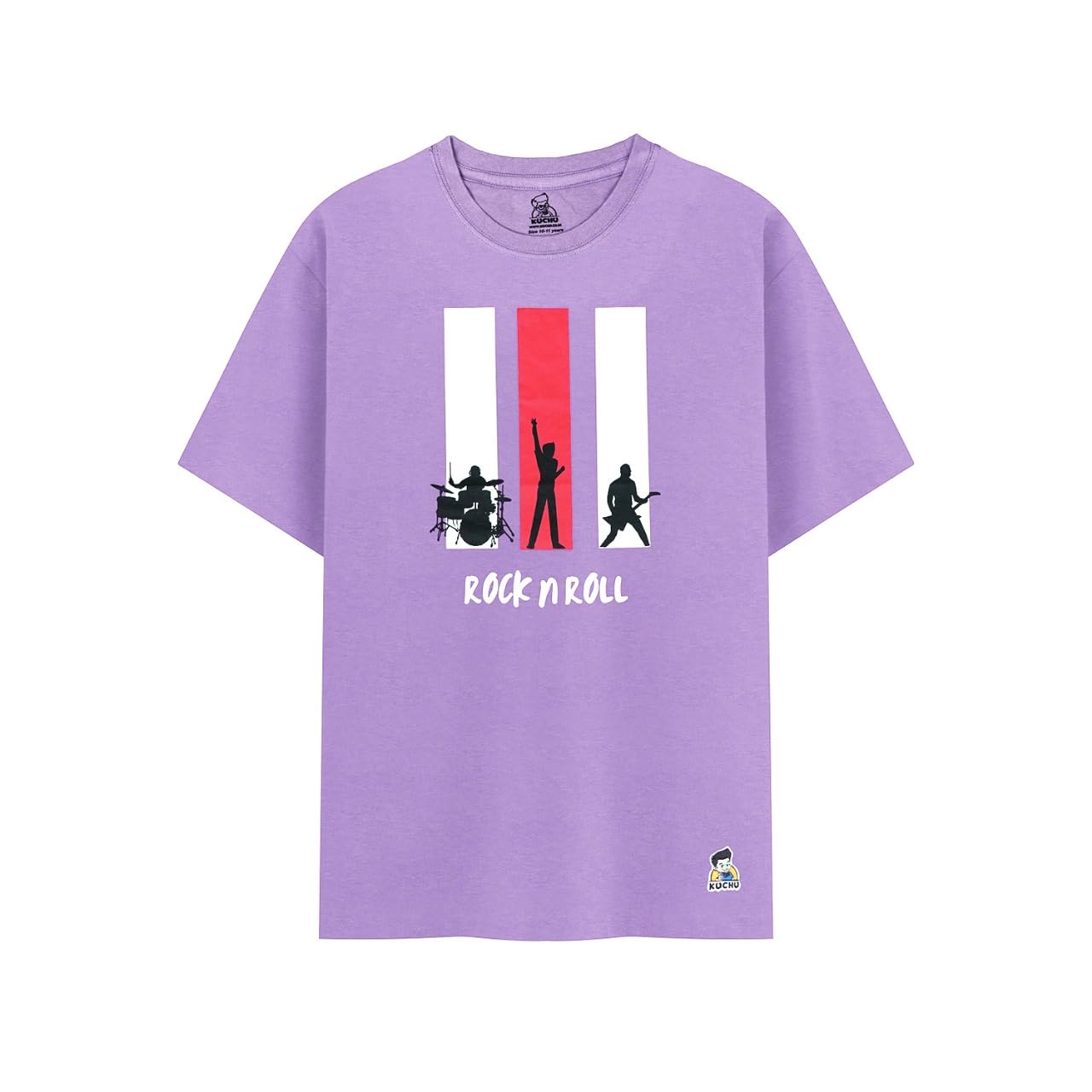 Unisex Kids’ T-Shirt  – Lime Green Rock n Roll Digital Print | Soft Cotton-Modal Blend | Breathable, Comfortable Wear for Boys & Girls