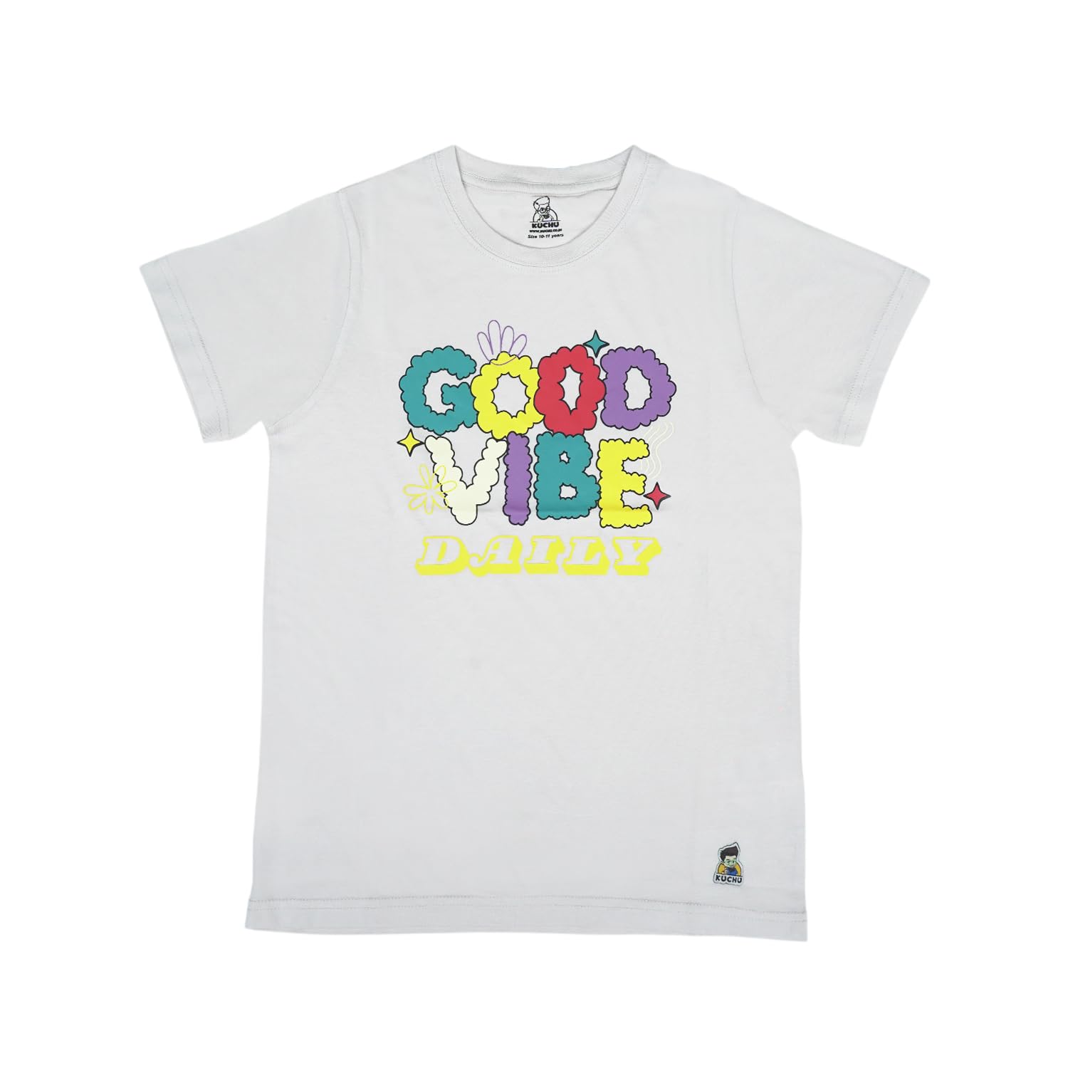 Kids Good Vibes Graphic Cotton Modal T Shirt Lightweight Wear