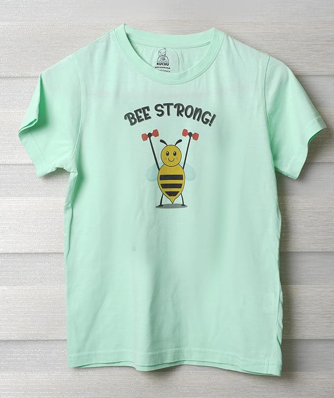 Unisex Bee Strong Print Cotton Modal T Shirt Vibrant Colors