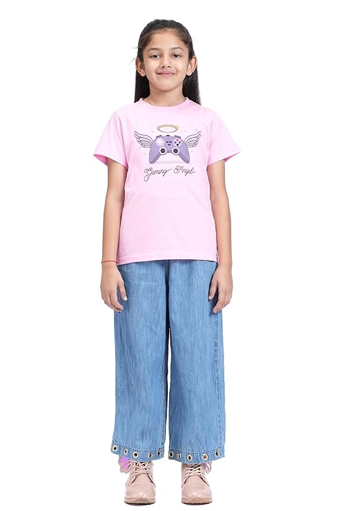 Unisex Gaming Angel Print Cotton Modal T...