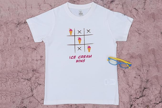 Unisex Ice Cream Wins Print Cotton Modal T Shirt Soft Breathable