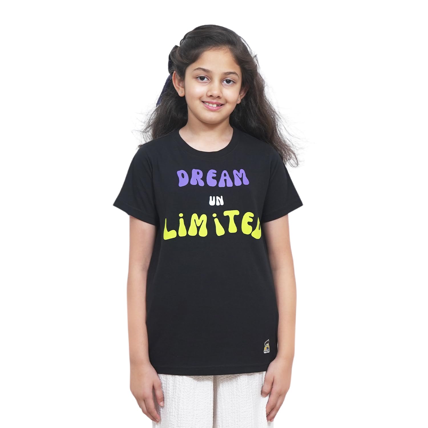 Kids’ Unisex T-Shirt for 10-11 Years – Purple “Dream Unlimited” Digital Print | Soft Cotton-Modal Blend, Breathable, Comfortable & Durable Casual Wear for Boys & Girls