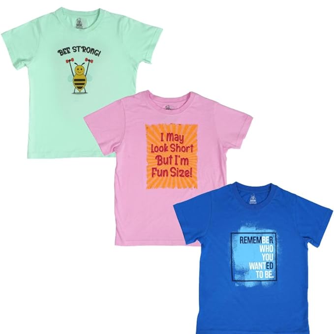 Unisex Kids Cotton Modal Graphic Tee Com...