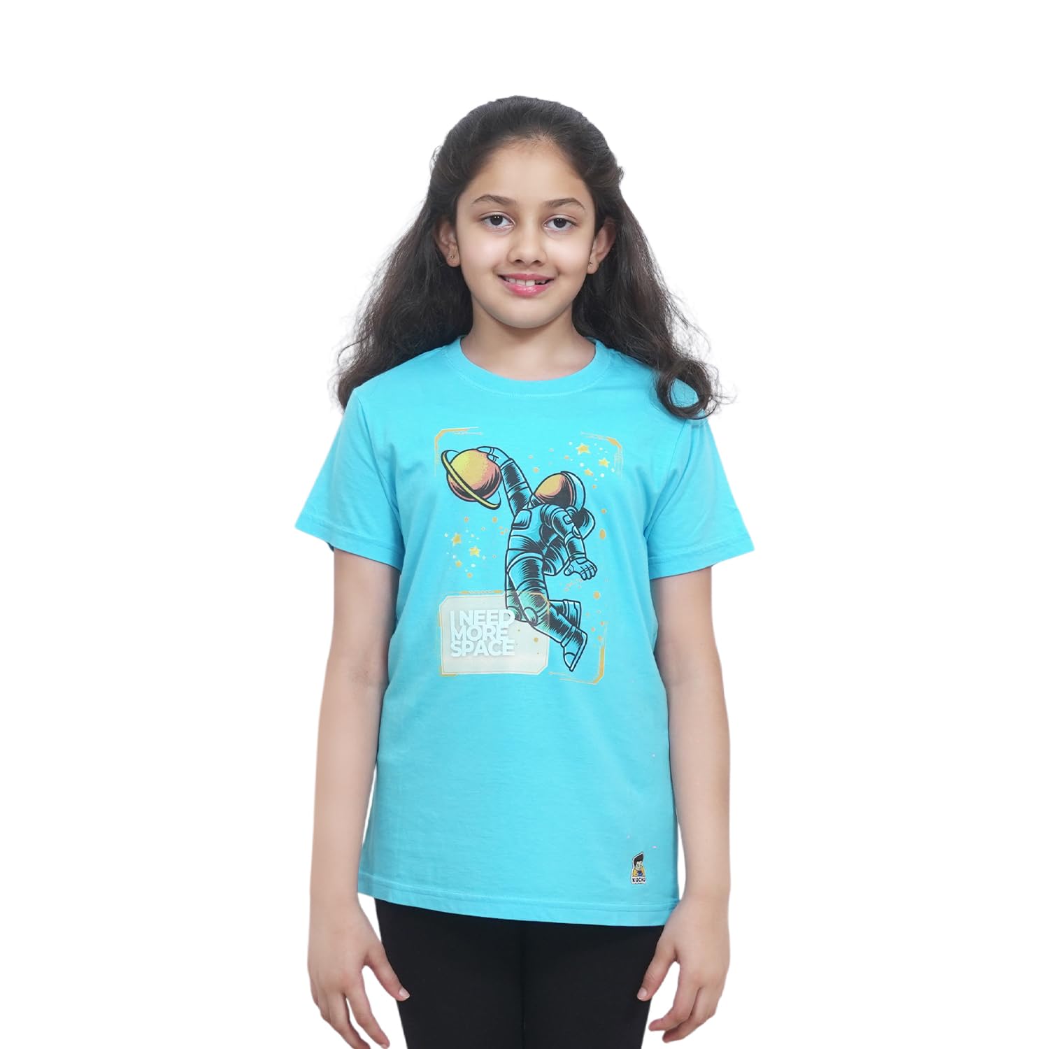 Kids’ Unisex T-Shirt “More Space” Digital Print | Premium Cotton-Modal Blend | Soft, Breathable & Durable Casual Wear for Boys & Girls