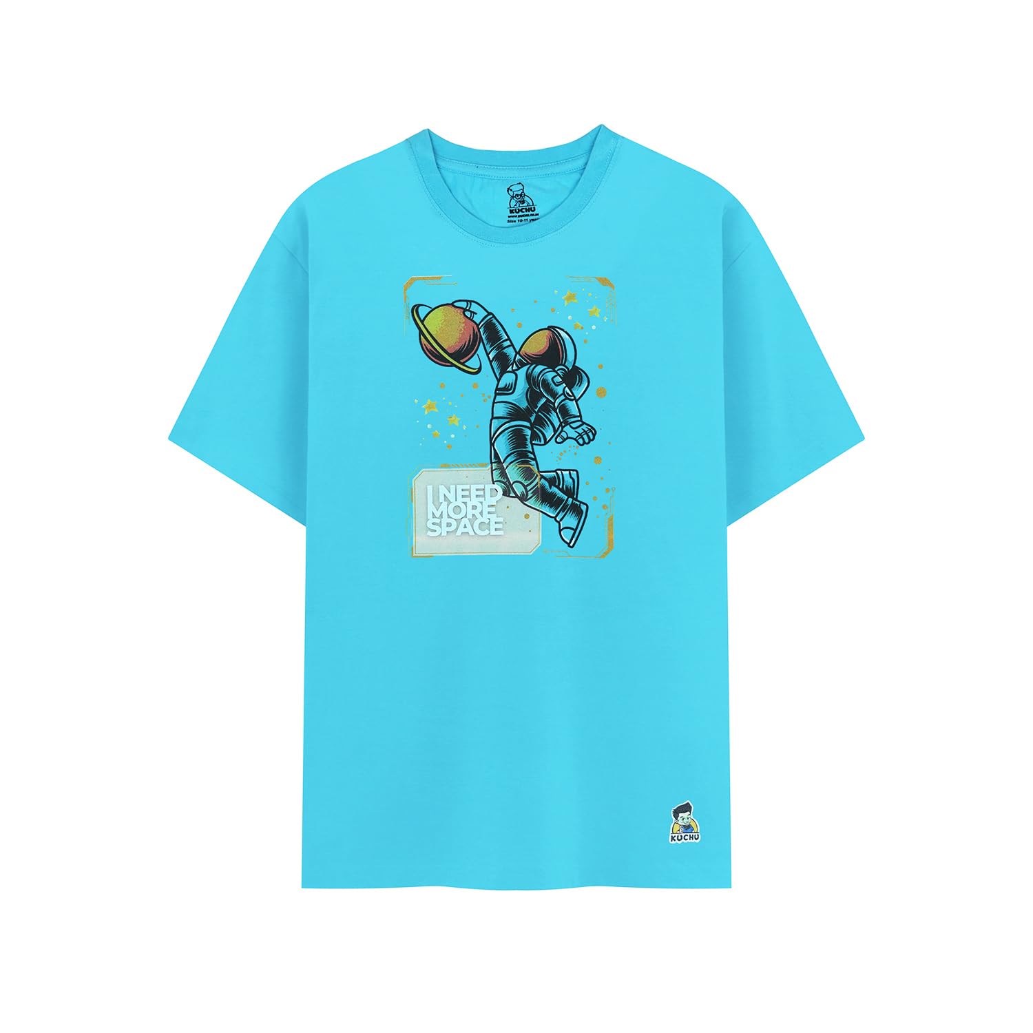Kids’ Unisex T-Shirt “More Space” Digital Print | Premium Cotton-Modal Blend | Soft, Breathable & Durable Casual Wear for Boys & Girls