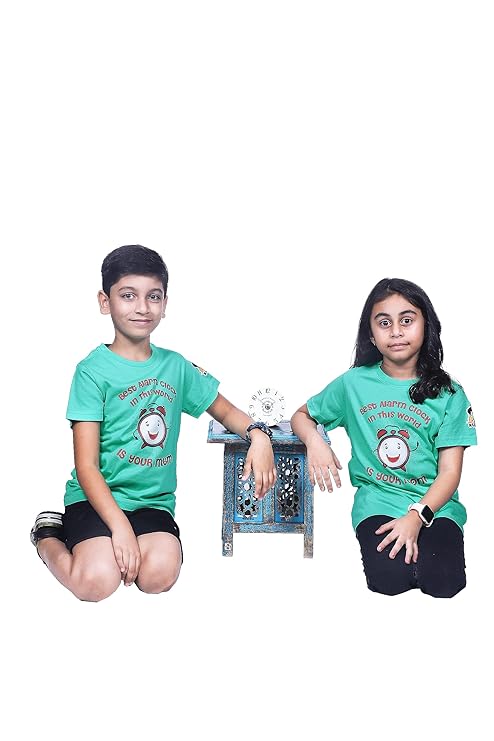 Unisex Alarm Clock Print Cotton Modal T Shirt Soft Fabric