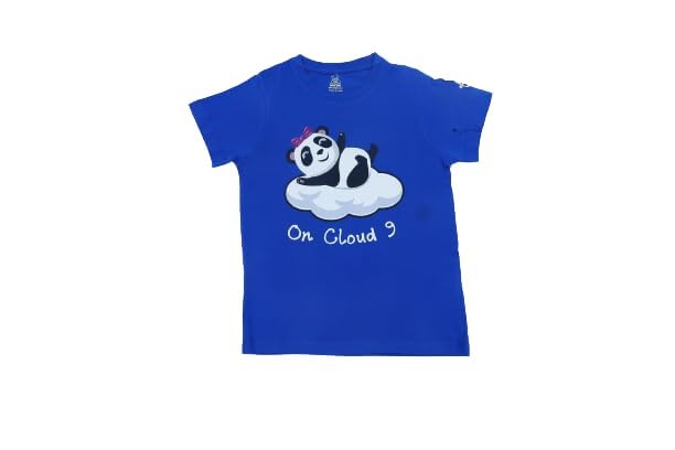 Unisex T-Shirt for Kids | Super Combed Cotton-Modal Blend | Ultra Soft & Breathable Fabric | Fun Digitally Printed Design | Stylish Casual Wear for Boys & Girls Blue