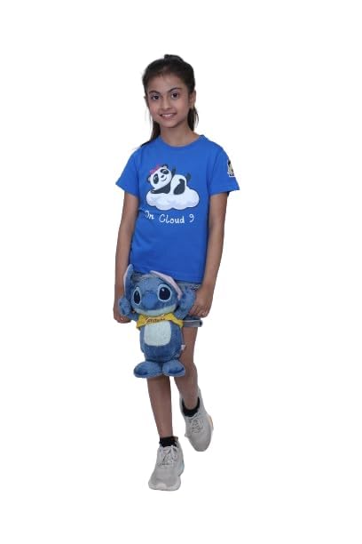 Unisex T-Shirt for Kids | Super Combed Cotton-Modal Blend | Ultra Soft & Breathable Fabric | Fun Digitally Printed Design | Stylish Casual Wear for Boys & Girls Blue