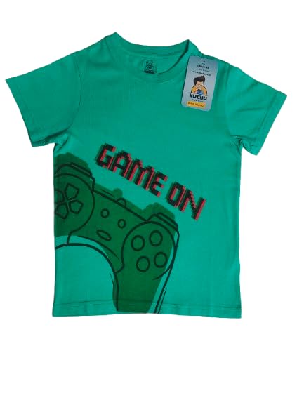 Unisex Kids T-Shirt for Boys & Girls | Super Combed Cotton-Modal Blend | Ultra Soft, Breathable, Skin-Friendly Fabric| Regular Fit | Game on