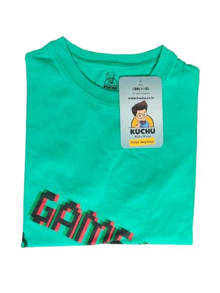 Unisex Kids T-Shirt for Boys & Girls | Super Combed Cotton-Modal Blend | Ultra Soft, Breathable, Skin-Friendly Fabric| Regular Fit | Game on