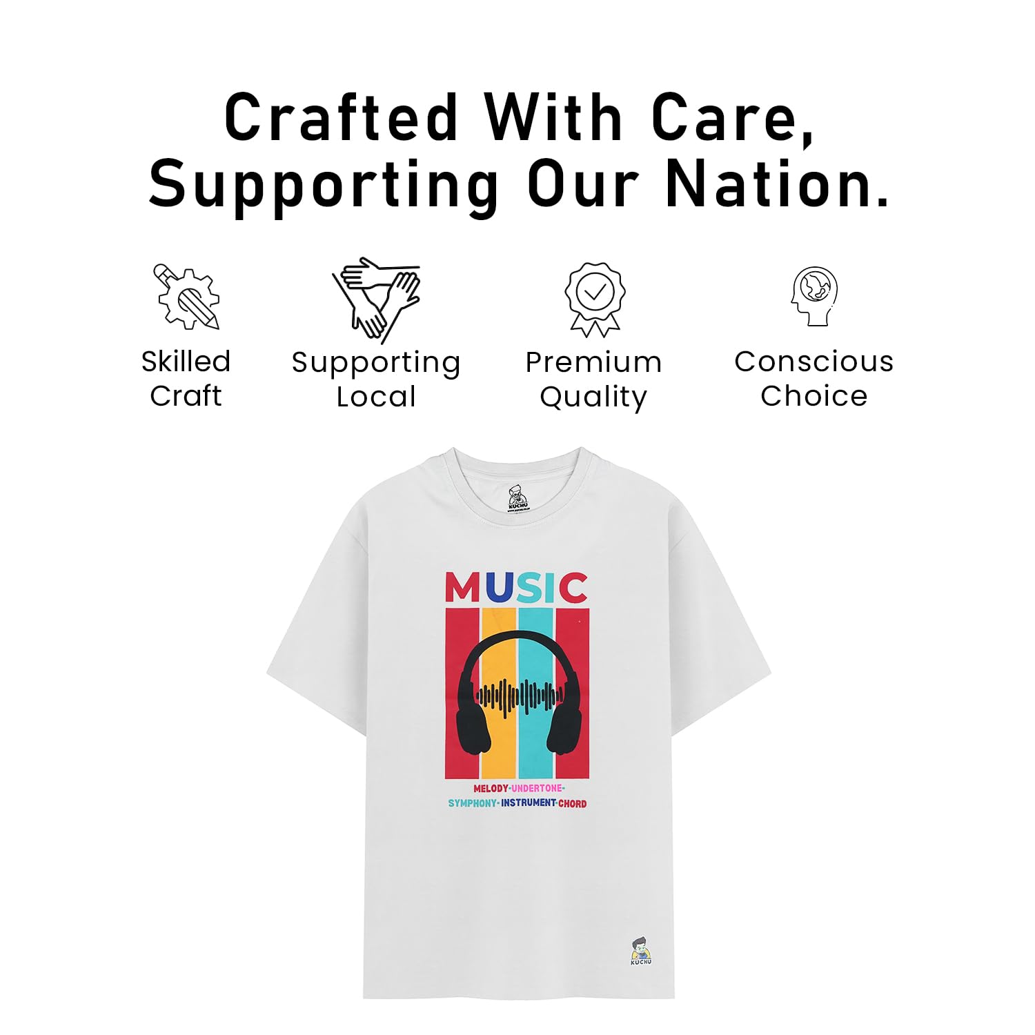 Kids Music Graphic Cotton Modal T Shirt Breathable Casual Tee