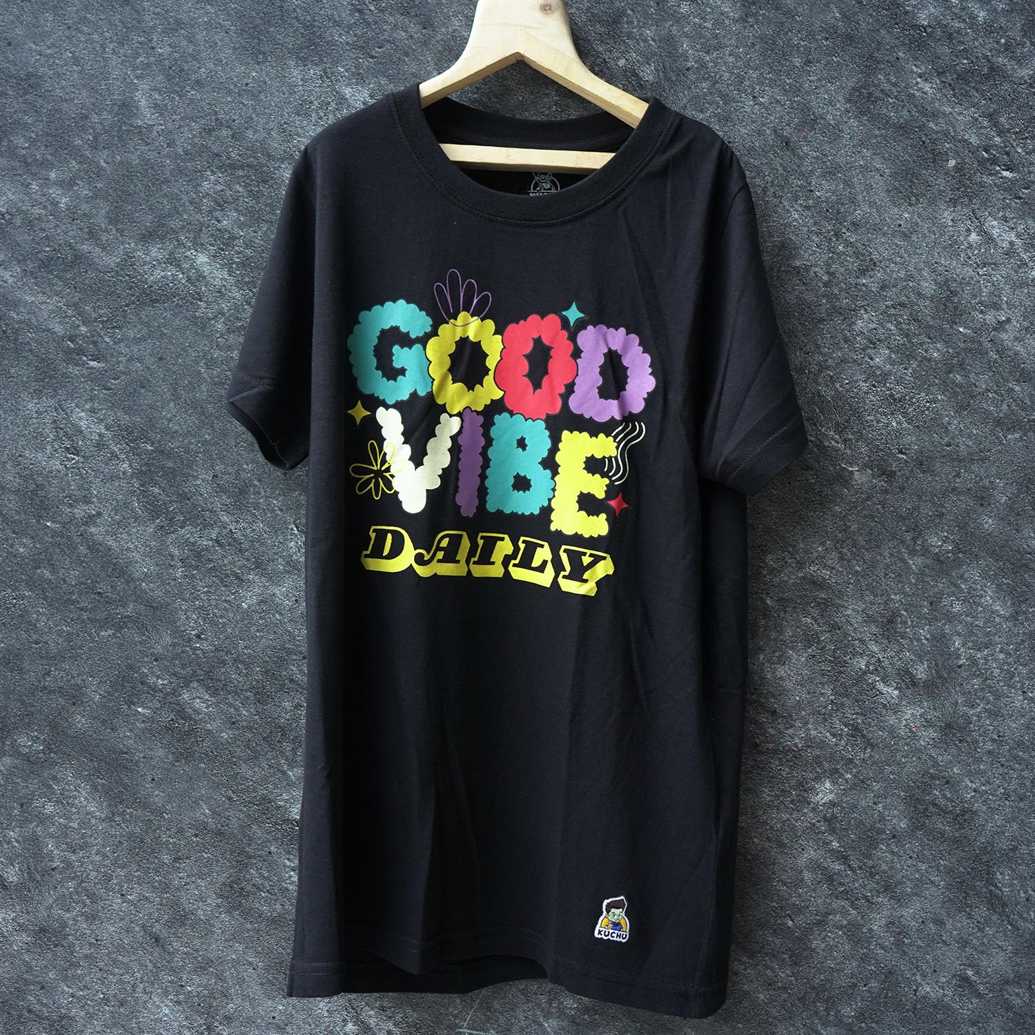 Kids Good Vibes Cotton Modal T Shirt Soft Breathable Casual