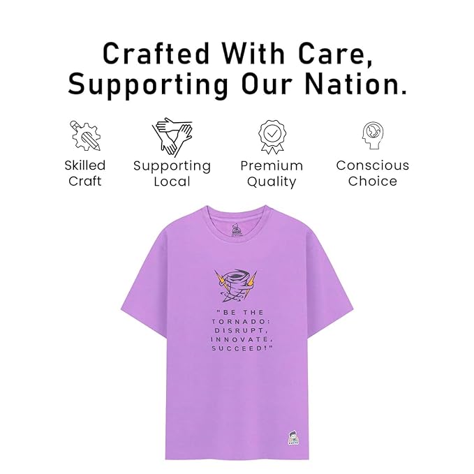 Unisex Kids T-Shirt,Multi-Color Cotton-Modal Blend – Softer & More Breathable Than 100% Cotton | Tornado Disrupt Digital Print, Boys & Girls (All Ages)