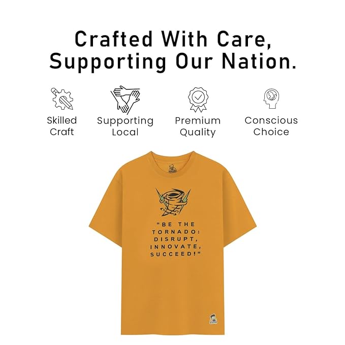 Unisex Kids T-Shirt,Multi-Color Cotton-Modal Blend – Softer & More Breathable Than 100% Cotton | Tornado Disrupt Digital Print, Boys & Girls (All Ages)