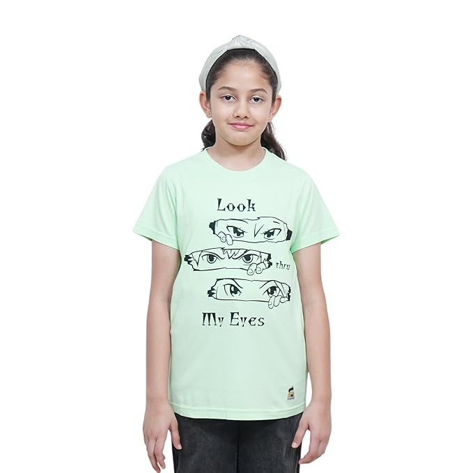 Kids Look Thru My Eyes Graphic Cotton Mo...