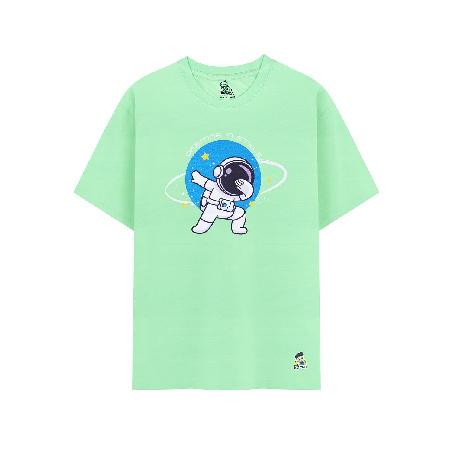 Kids Orbiting Space Print Cotton Modal T Shirt Casual