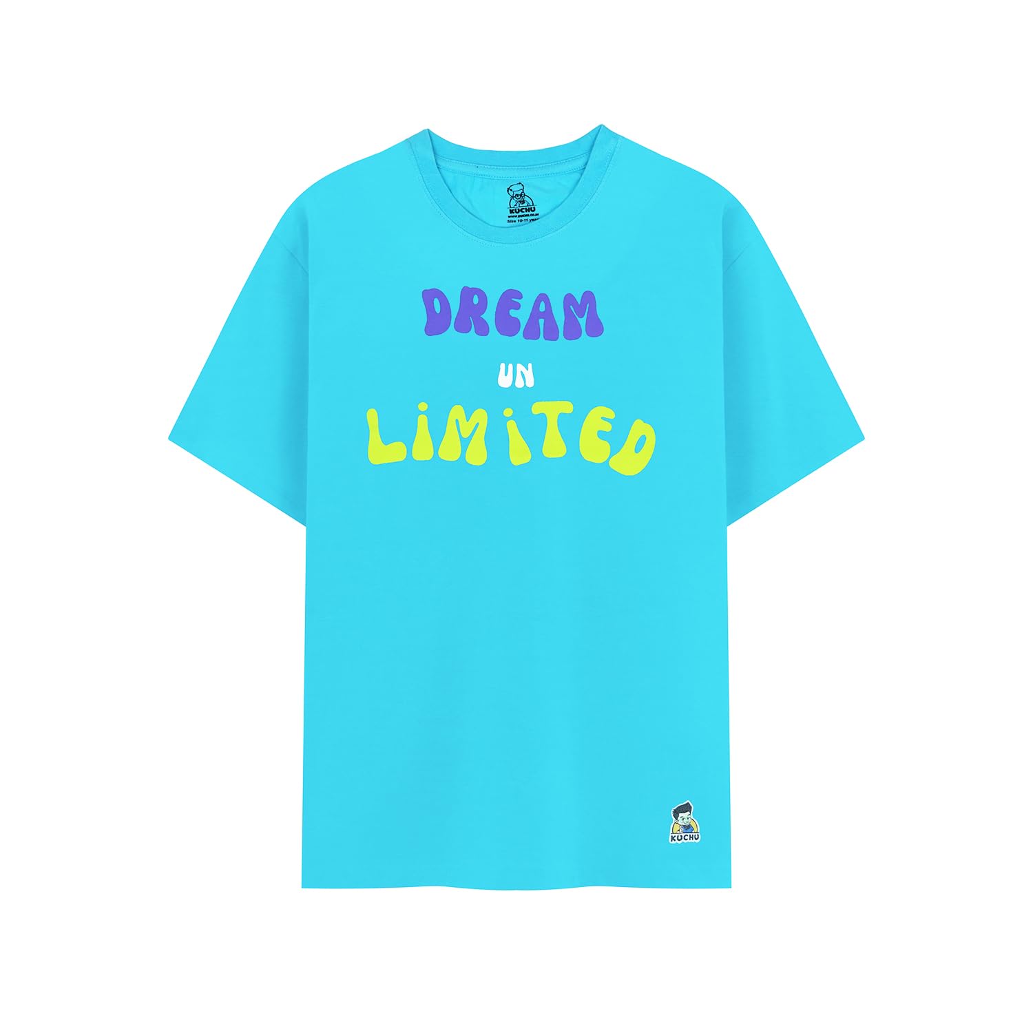 Kids’ Unisex T-Shirt for 10-11 Years – Purple “Dream Unlimited” Digital Print | Soft Cotton-Modal Blend, Breathable, Comfortable & Durable Casual Wear for Boys & Girls