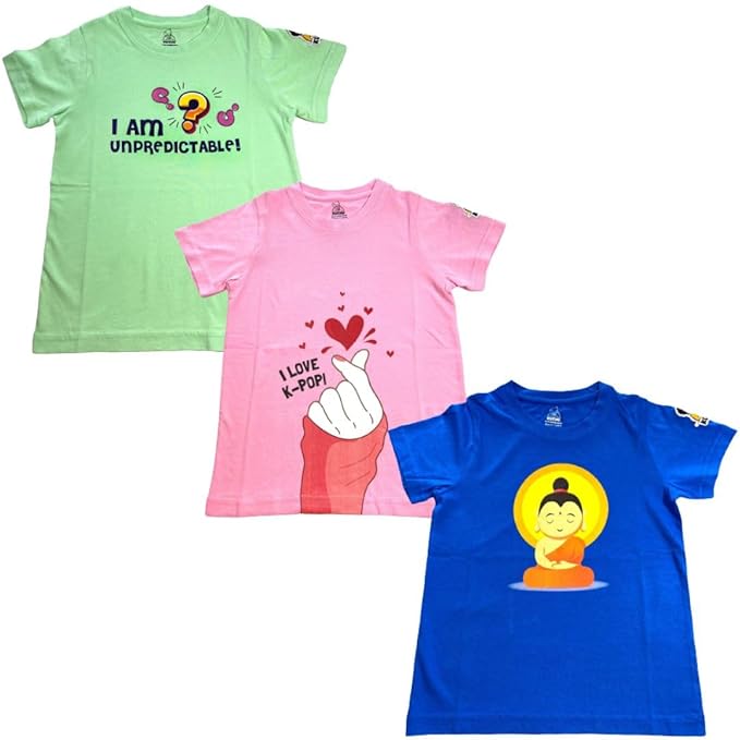 Unisex Kids Cotton Modal Printed T Shirt...