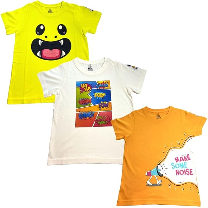 Unisex Kids Cotton Modal T Shirt Set of...