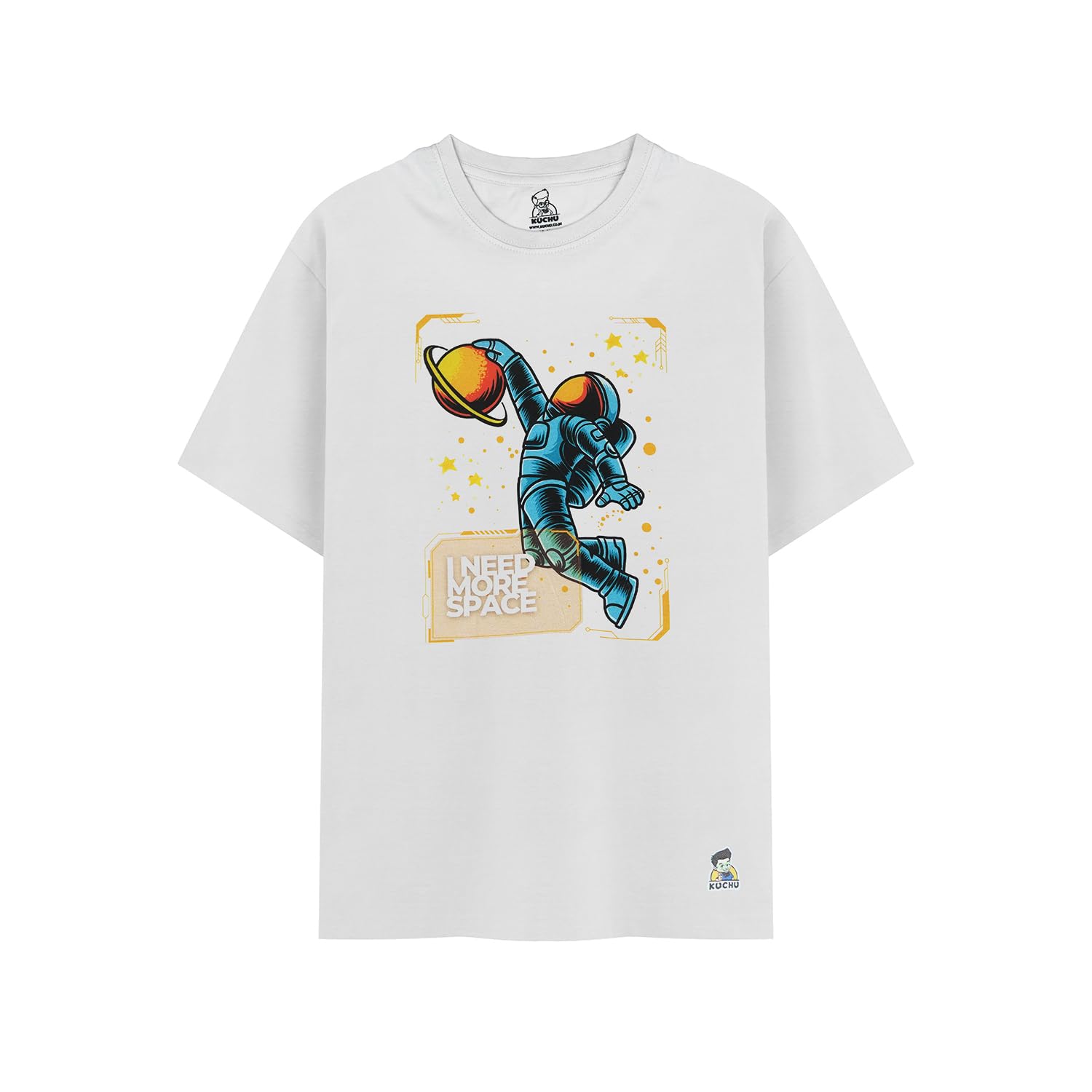 Kids’ Unisex T-Shirt “More Space” Digital Print | Premium Cotton-Modal Blend | Soft, Breathable & Durable Casual Wear for Boys & Girls