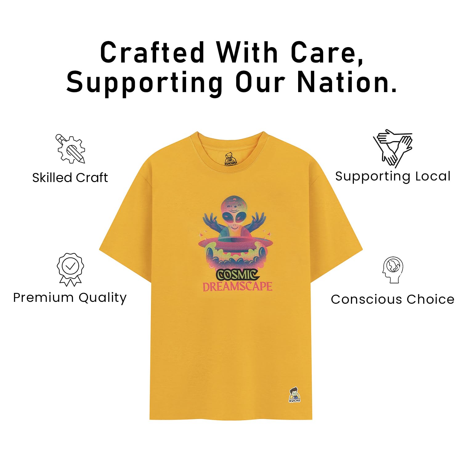 Kids Cosmic Digital Print Cotton Modal T Shirt Casual Wear