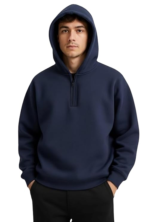 Men Soft-Fleece Gym Pullover I Ultra-Warm Men's Athletic Cotton Hood for Men I Winter Workout Pullover I Stylish Sweatshirt for Gym, Running, Travel & Winter Wear