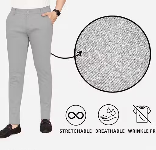 Men’s Slim Fit Stretchable Grey Trouser