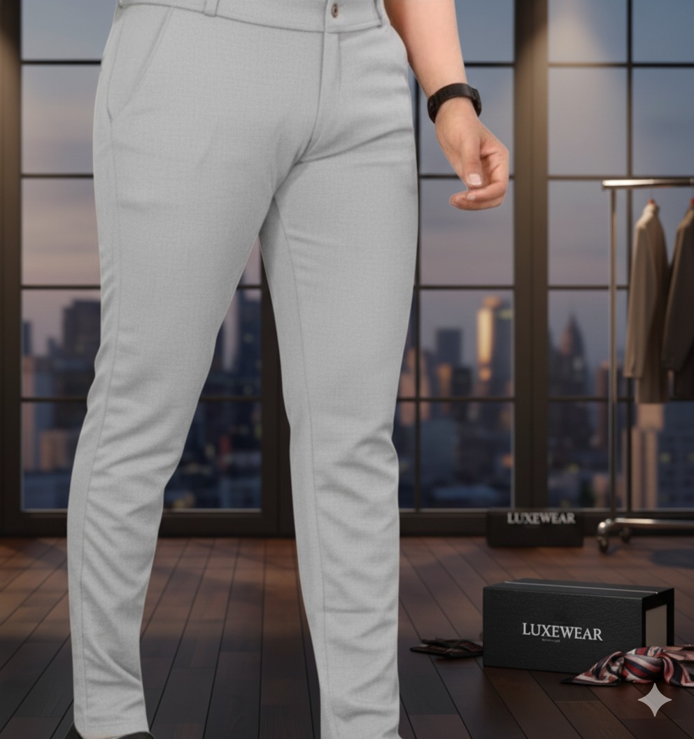 Men’s Slim Fit Stretchable Grey Trouser
