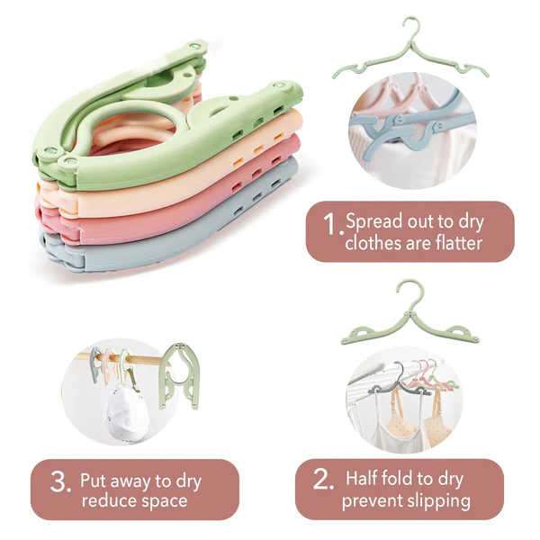 Portable Folding Travel Clothes Hanger Lightweight