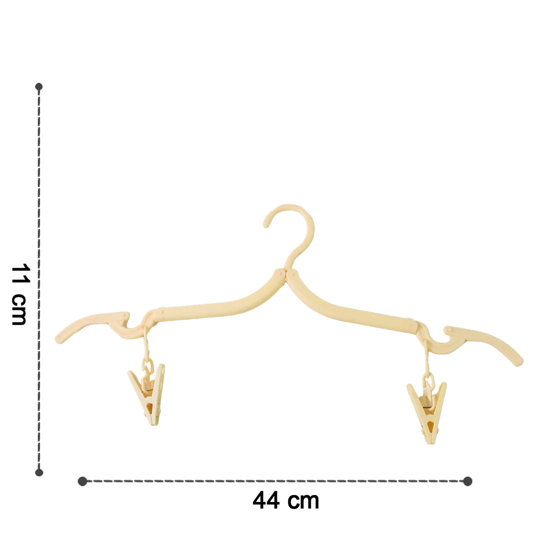 Multipurpose Foldable Clothes Hanger with Dual Clips