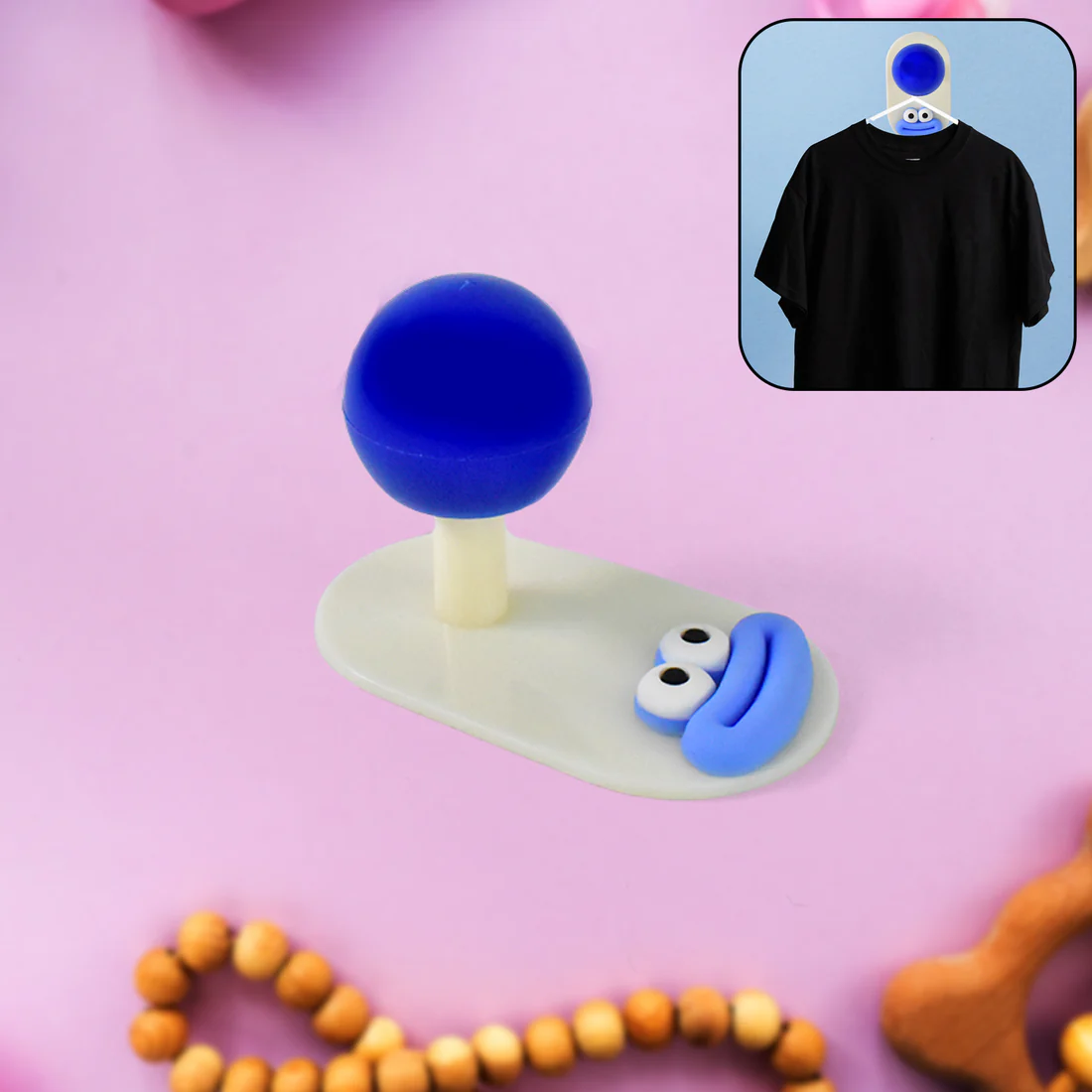 Cartoon Colorful Ball Shape Self Adhesive Wall Hook