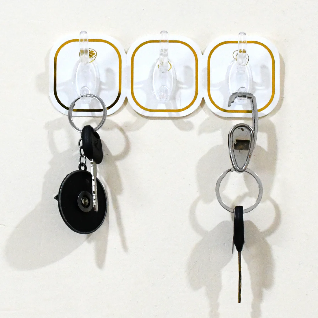 Transparent Adhesive Wall Hooks Set of 6