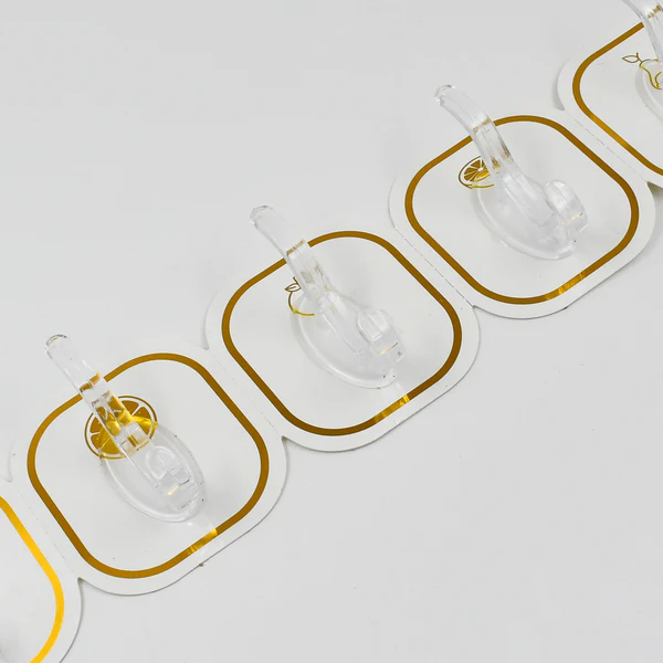 Transparent Adhesive Wall Hooks Set of 6