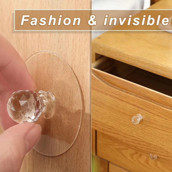 Clear Diamond Crystal Cabinet Knob Pull Handle