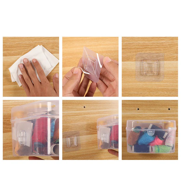 Magic Adhesive Plastic Wall Hooks Heavy Duty Pack of 20